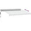 Image de vidaXL - Luifel - automatisch - uittrekbaar - 300x250 - cm - antracietkleur - en - wit