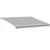 Image de vidaXL - Luifel - handmatig - uittrekbaar - en - LED - 400x300 - cm - antraciet - en - wit