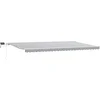 Image de vidaXL - Luifel - handmatig - uittrekbaar - en - LED - 600x300 - cm - antraciet - en - wit