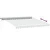 Image de vidaXL - Luifel - handmatig - uittrekbaar - 400x350 - cm - antraciet - en - wit