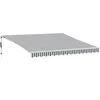 Image de vidaXL - Luifel - automatisch - uittrekbaar - LED - 400x350 - cm - antraciet - en - wit