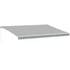 Image de vidaXL - Luifel - handmatig - uittrekbaar - en - LED - 500x350 - cm - antraciet - en - wit
