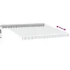 Image de vidaXL - Luifel - automatisch - uittrekbaar - 400x300 - cm - antraciet - en - wit