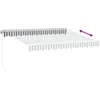 Image de vidaXL - Luifel - handmatig - uittrekbaar - 300x250 - cm - antraciet - en - wit