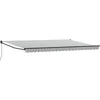 Image de vidaXL - Luifel - uittrekbaar - 5x3 - m - stof - en - aluminium - antraciet - en - wit