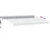 Image de vidaXL - Luifel - uittrekbaar - 3,5x2,5 - m - stof - en - aluminium - antraciet - en - wit