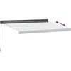 Image de vidaXL - Luifel - uittrekbaar - 3x2,5 - m - stof - en - aluminium - antraciet - en - wit