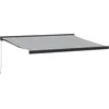 Image de vidaXL - Luifel - uittrekbaar - 4x3 - m - stof - en - aluminium - antraciet - en - wit