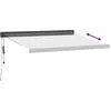 Image de vidaXL - Luifel - uittrekbaar - 3,5x2,5 - m - stof - en - aluminium - antraciet - en - wit