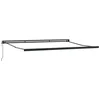 Image de vidaXL - Luifel - uittrekbaar - 4x3 - m - stof - en - aluminium - antraciet - en - wit
