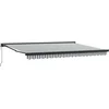 Image de vidaXL - Luifel - uittrekbaar - 4,5x3 - m - stof - en - aluminium - antraciet - en - wit