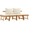 Image de vidaXL - Tuinbank - met - kussens - 2-in-1 - massief - acaciahout
