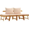 Image de vidaXL - Tuinbank - met - kussens - 2-in-1 - massief - acaciahout