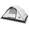 Image de vidaXL - Koepeltent - 6-persoons - waterdicht - verduisterend - stof - wit