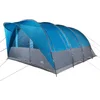 Image de vidaXL - Tunneltent - 7-persoons - waterdicht - blauw
