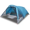 Image de vidaXL - Tent - 4-persoons - waterdicht - blauw