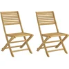 Image de vidaXL - Tuinstoelen - 2 - st - inklapbaar - 48,5x61,5x87 - cm - massief - acaciahout
