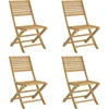 Image de vidaXL - Tuinstoelen - 4 - st - inklapbaar - 48,5x61,5x87 - cm - massief - acaciahout