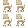 Image de vidaXL - Tuinstoelen - 4 - st - inklapbaar - 54x61x88 - cm - massief - acaciahout