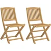 Image de vidaXL - Tuinstoelen - 2 - st - inklapbaar - 44x50x88 - cm - massief - acaciahout