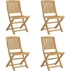 Image de vidaXL - Klapstoelen, - 4 - stuks, - 57x49x90 - cm, - massief - acaciahout