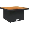 Image de vidaXL - Tuintafel - 80x80x71 - cm - poly - rattan - en - acaciahout - zwart