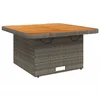 Image de vidaXL - Tuintafel - 80x80x71 - cm - poly - rattan - en - acaciahout - grijs