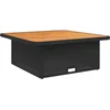 Image de vidaXL - Tuintafel - 110x110x71 - cm - poly - rattan - en - massief - acaciahout - zwart