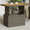 Image de vidaXL - Tuintafel - 90x55x71 - cm - poly - rattan - en - acaciahout - grijs