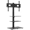 Image de vidaXL - Tv-standaard - hoekmodel - 3-laags - voor - 32-65 - inch - zwart
