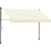 Image de vidaXL - Luifel - uittrekbaar - 300x150 - cm - stof - en - staal - crèmekleurig