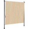 Image de vidaXL - Rolgordijn - voor - buiten - 200x270 - cm - stof - en - staal - oranje - en - wit