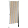 Image de vidaXL - Rolgordijn - voor - buiten - 100x270 - cm - stof - en - staal - geel - en - wit