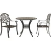 Image de vidaXL - 3-delige - Bistroset - gietaluminium - bronskleurig