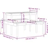 Image de Picknicktafel 110x134x75 cm massief grenenhout