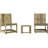 Image de vidaXL - 3-delige - Loungeset - geïmpregneerd - grenenhout