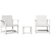 Image de vidaXL - 3-delige - Loungeset - massief - grenenhout - wit