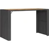 Image de vidaXL - Tuinbartafel - acaciahouten - blad - 185x80x110 - cm - poly - rattan - zwart