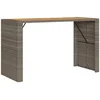 Image de vidaXL - Tuinbartafel - acaciahouten - blad - 185x80x110 - cm - poly - rattan - grijs