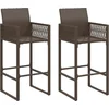 Image de vidaXL - Tuinbarkrukken - 2 - st - poly - rattan - bruin