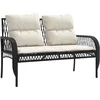 Image de vidaXL - 4-delige - Loungeset - met - kussens - poly - rattan - zwart