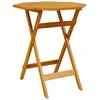 Image de vidaXL - Tuintafel - inklapbaar - Ø70x75 - cm - massief - acaciahout