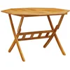 Image de vidaXL - Tuintafel - inklapbaar - Ø110x75 - cm - massief - acaciahout