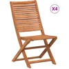 Image de vidaXL - Tuinstoelen - 4 - st - inklapbaar - massief - acaciahout