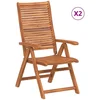 Image de vidaXL - Tuinstoelen - 2 - st - inklapbaar - verstelbaar - massief - acaciahout