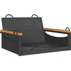 Image de vidaXL - Schommelbank - 63x62x40 - cm - poly - rattan - zwart