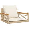Image de vidaXL - Schommelbank - met - kussens - 63x62x40 - cm - poly - rattan - beige