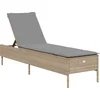 Image de vidaXL - Ligbed - met - kussen - poly - rattan - beige