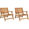 Image de vidaXL - Relaxbank - 2 - pcs - Bruin - Massief - Acacia - Hout