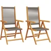 Image de vidaXL - Tuinstoelen - 2 - st - massief - acaciahout - en - polypropeen - grijs